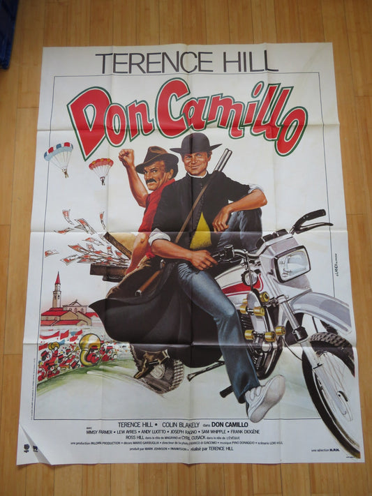 THE WORLD OF DON CAMILLO FRENCH GRANDE POSTER TERENCE HILL COLIN BLAKELY 1984 Rendezvous Cinema Movie posters