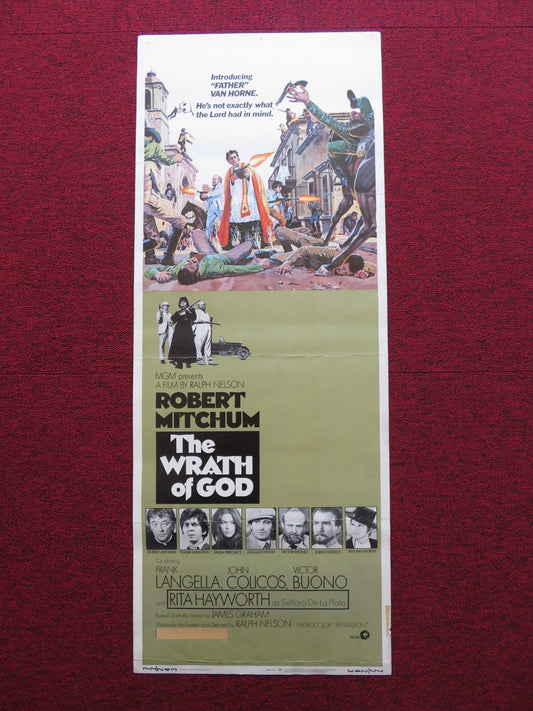 THE WRATH OF GOD US INSERT (14"x 36") POSTER ROBERT MITCHUM FRANK LANGELLA 1972 Rendezvous Cinema Movie posters