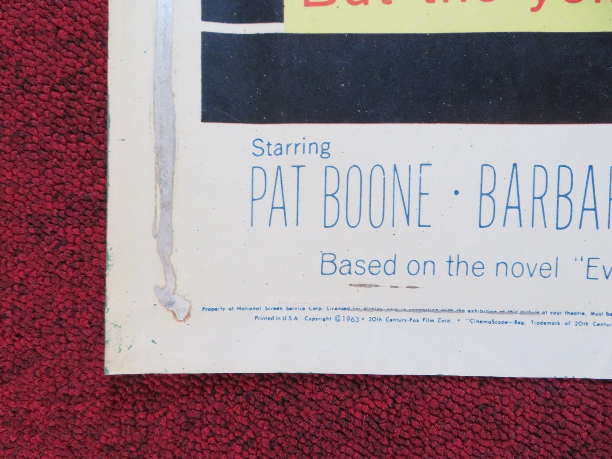 THE YELLOW CANARY US HALF SHEET (22"x 28") POSTER PAT BOONE BARARA EDEN 1963 Rendezvous Cinema Movie posters