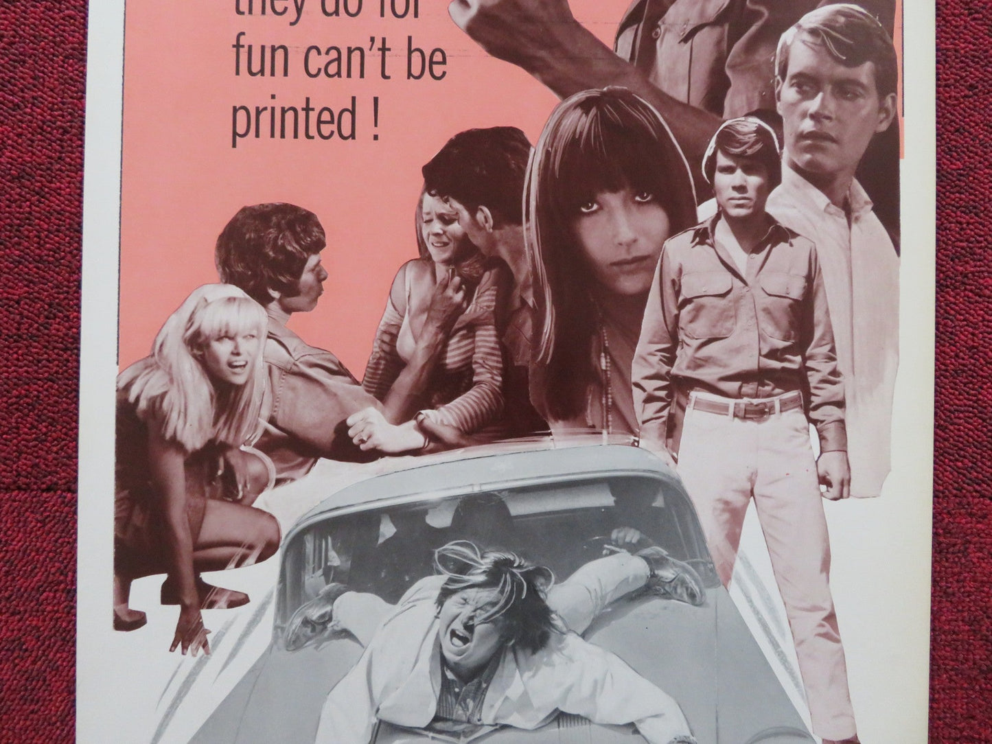 THE YOUNG ANIMALS US INSERT (14"x 36") POSTER TOM NARDINI PATTY MCCORMACK 1968 Rendezvous Cinema Movie posters
