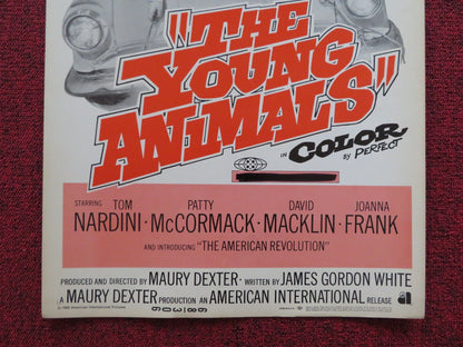 THE YOUNG ANIMALS US INSERT (14"x 36") POSTER TOM NARDINI PATTY MCCORMACK 1968 Rendezvous Cinema Movie posters