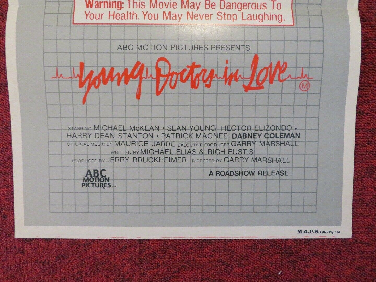 THE YOUNG DOCTORS IN LOVE FOLDED AUSTRALIAN DAYBILL POSTER SEAN YOUNG 1982 Movie posters