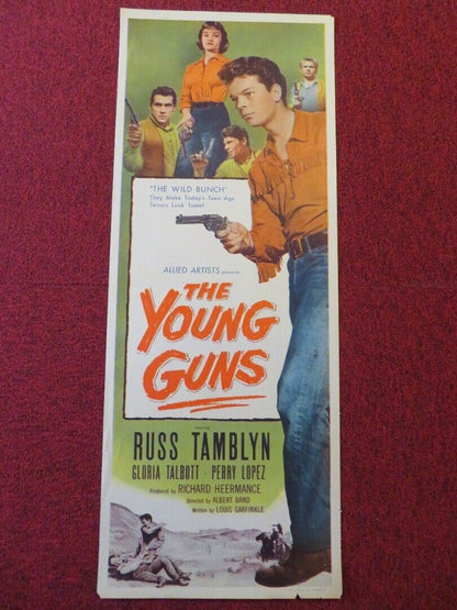 THE YOUNG GUNS US INSERT (14"x 36") POSTER RUSS TAMBLYN GLORIA TALBOTT 1956 Movie posters