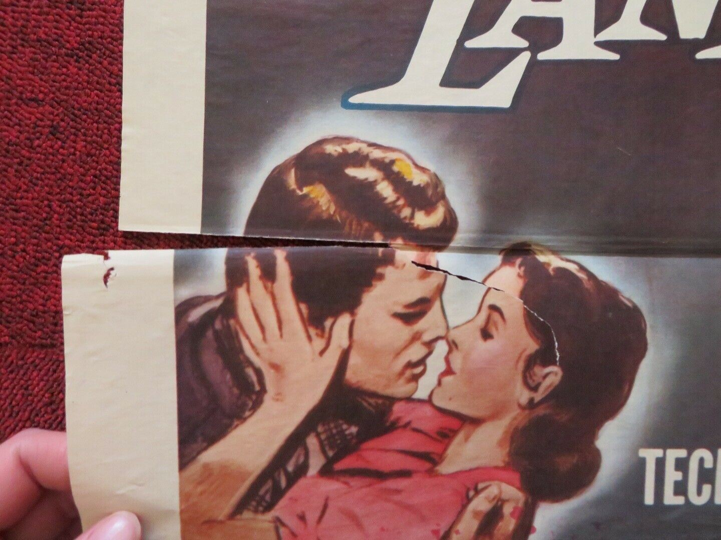 THE YOUNG LAND FOLDED US ONE SHEET POSTER PAT WAYNE YVONNE CRAIG 1958 Movie posters