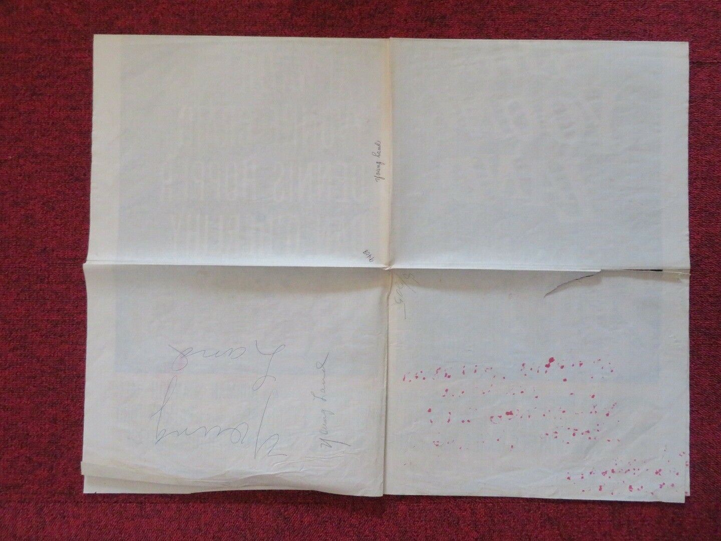 THE YOUNG LAND FOLDED US ONE SHEET POSTER PAT WAYNE YVONNE CRAIG 1958 Movie posters