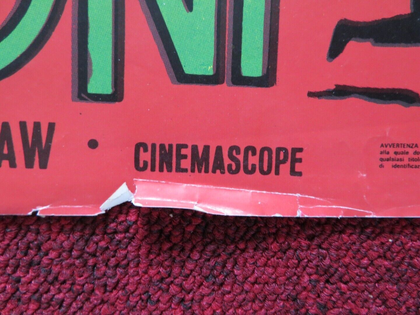 THE YOUNG LIONS ITALIAN FOGLIO ROLLED POSTER MARLON BRANDO DEAN MARTIN 1958 Movie posters