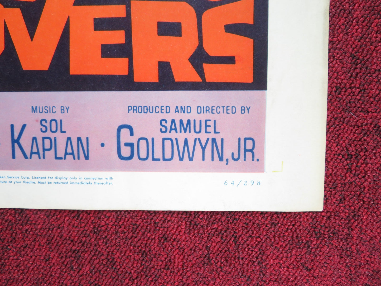 THE YOUNG LOVERS US HALF SHEET (22"x 28") POSTER PETER FONDA SHARON HUGUENY 1964 Rendezvous Cinema Movie posters