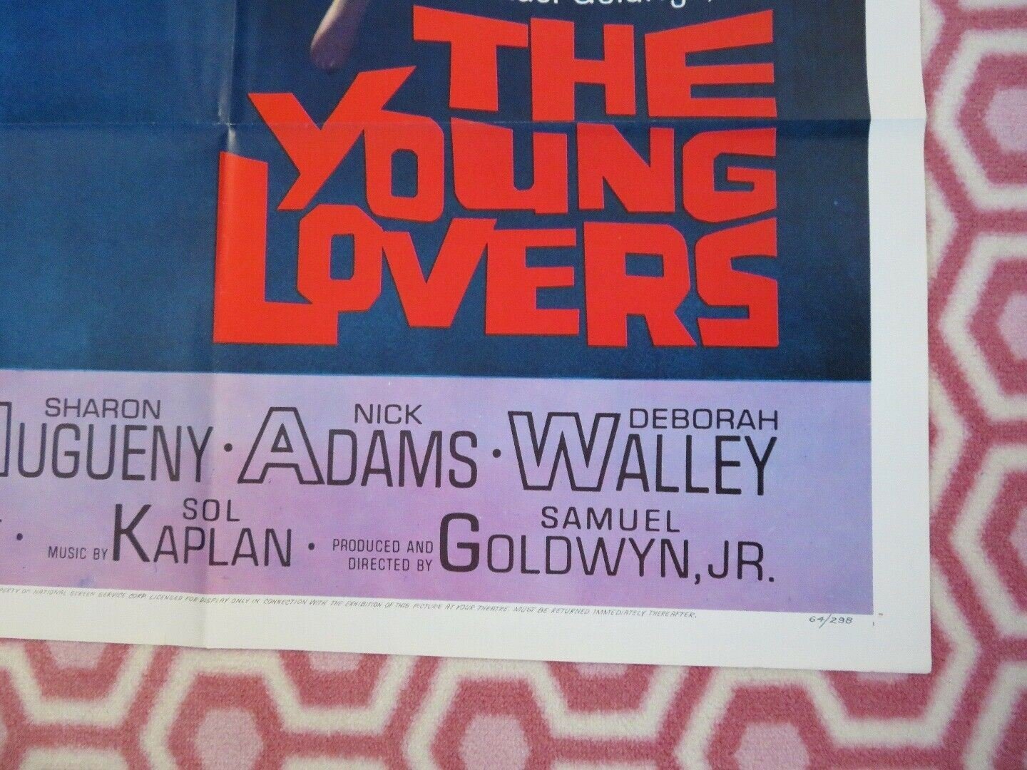 THE YOUNG LOVERS US ONE SHEET POSTER PETER FONDA SHARON HUGUENY 1964 Movie posters