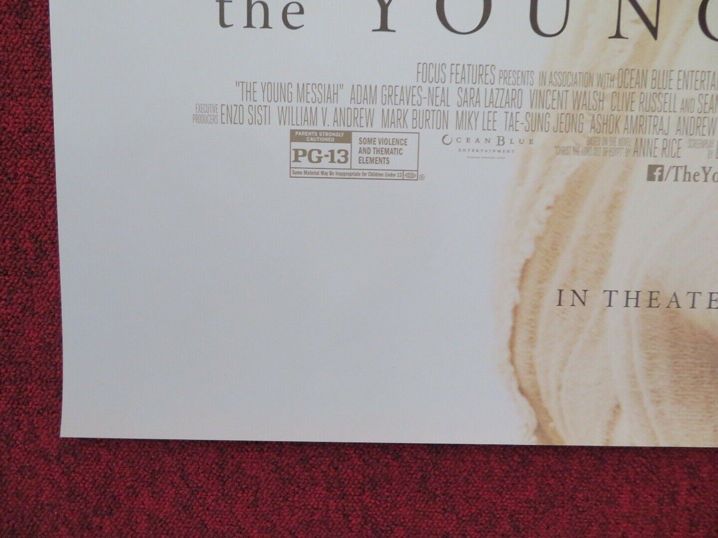 THE YOUNG MESSIAH US ONE SHEET ROLLED POSTER ADAM GREAVES - NEAL 2016 Movie posters