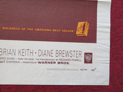 THE YOUNG PHILADELPHIANS FOLDED US ONE SHEET POSTER PAUL NEWMAN 1959 Movie posters