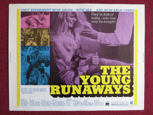THE YOUNG RUNWAWAYS US HALF SHEET (22"x 28") POSTER BROOKE BUNDY K. COUGHLIN '68 Rendezvous Cinema Movie posters