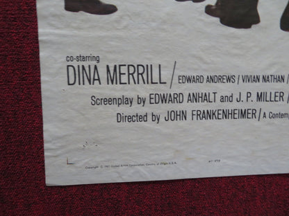 THE YOUNG SAVAGES FOLDED US ONE SHEET POSTER BURT LANCASTER 1961 Rendezvous Cinema Movie posters