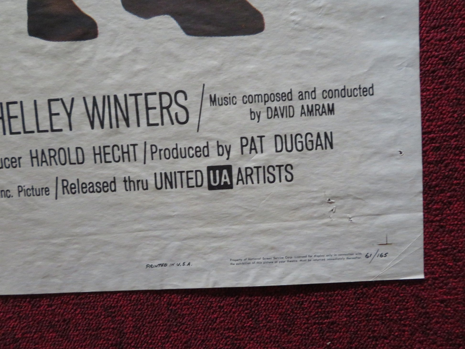 THE YOUNG SAVAGES FOLDED US ONE SHEET POSTER BURT LANCASTER 1961 Rendezvous Cinema Movie posters