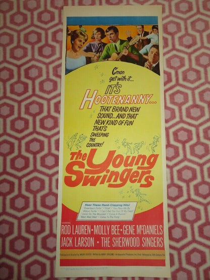 THE YOUNG SWINGERS US INSERT (14"x 36") POSTER ROD LAUREN MOLLY BEE 1963 Movie posters