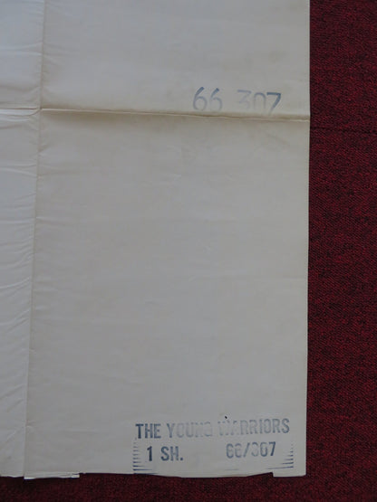 THE YOUNG WARRIORS FOLDED US ONE SHEET POSTER JAMES DRURY STEVE CARLSON 1966 Rendezvous Cinema Movie posters