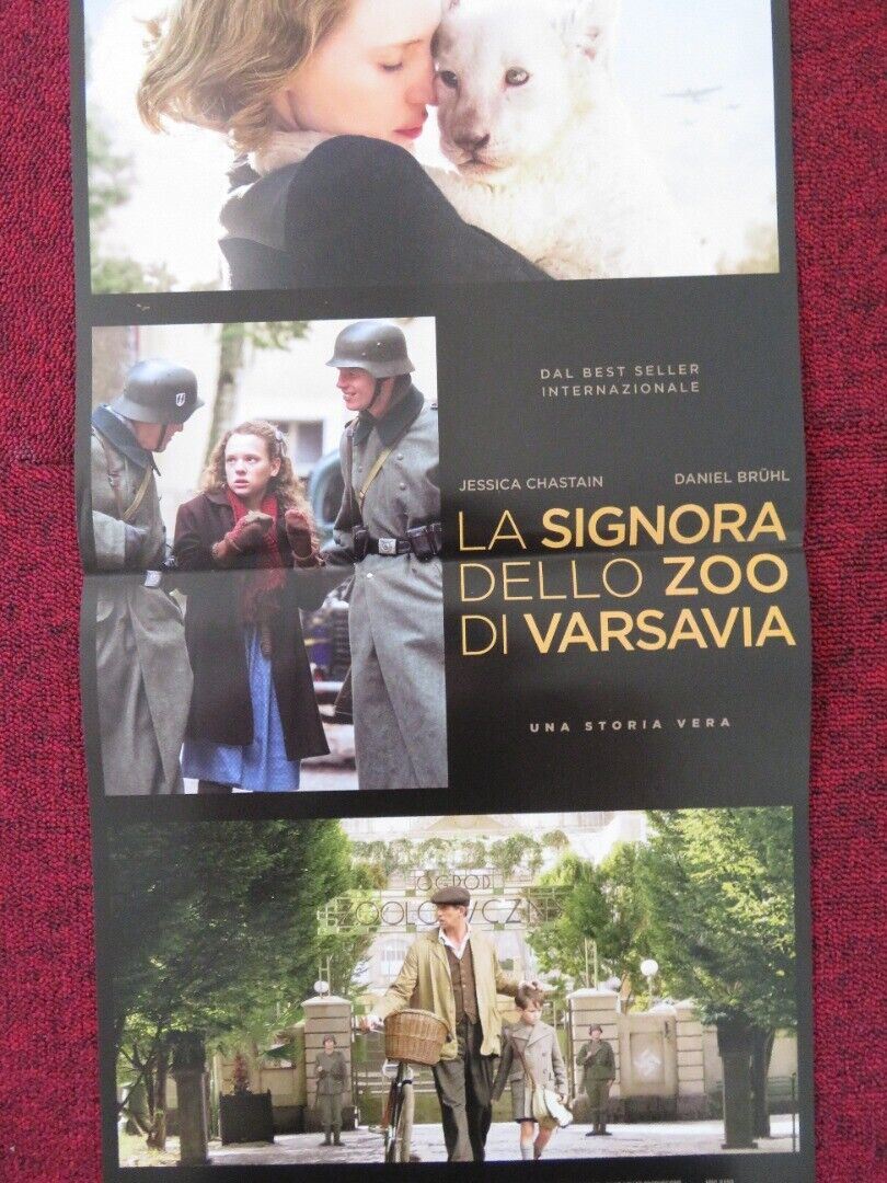 THE ZOOKEEPER'S WIFE ITALIAN LOCANDINA (26.5"x12.5") POSTER J CHASTAIN 2017 Rendezvous Cinema Movie posters
