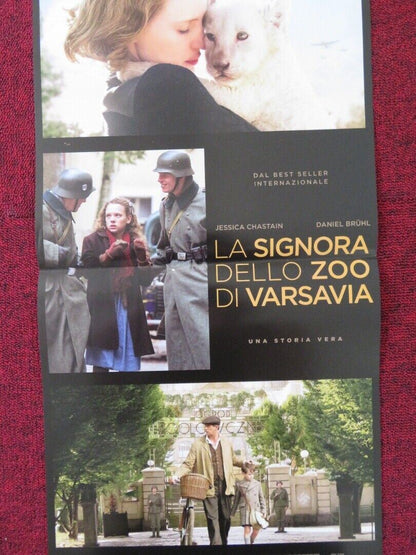 THE ZOOKEEPER'S WIFE ITALIAN LOCANDINA (26.5"x12.5") POSTER J CHASTAIN 2017 Rendezvous Cinema Movie posters