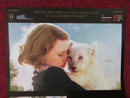 THE ZOOKEEPER'S WIFE ITALIAN LOCANDINA (26.5"x12.5") POSTER JESSICA CHASTAIN Movie posters