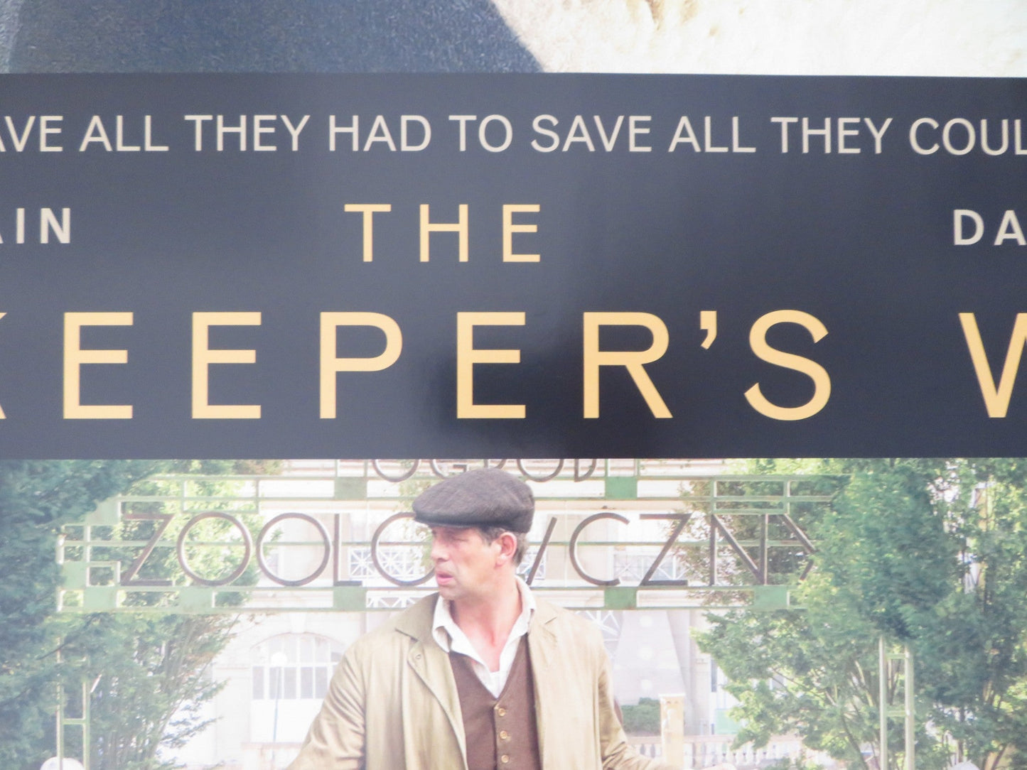 THE ZOOKEEPER'S WIFE UK QUAD (30"x 40") ROLLED POSTER JESSICA CHASTAIN 2017 Rendezvous Cinema Movie posters