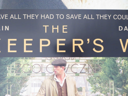 THE ZOOKEEPER'S WIFE UK QUAD (30"x 40") ROLLED POSTER JESSICA CHASTAIN 2017 Rendezvous Cinema Movie posters