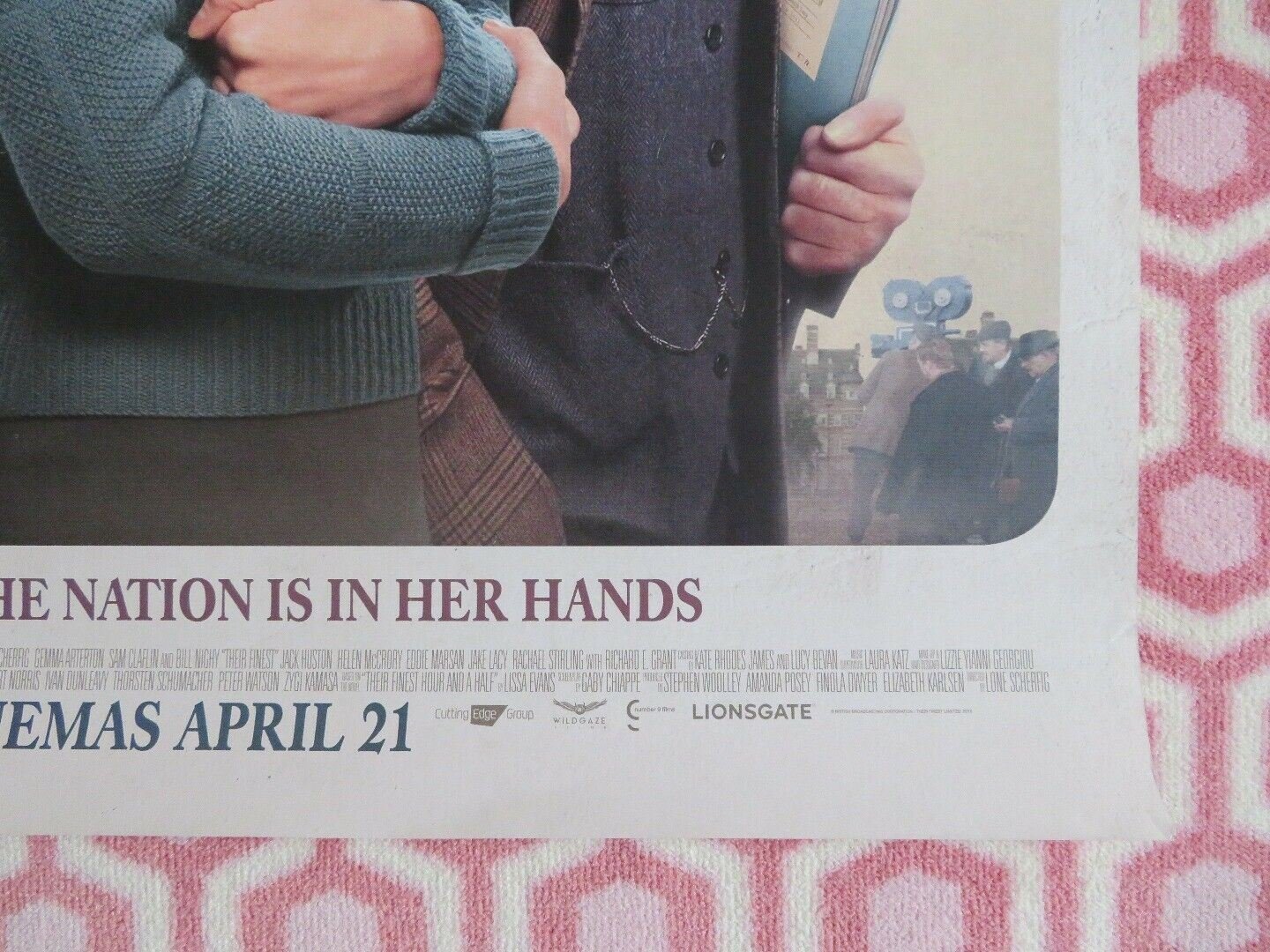 THEIR FINEST UK ONE SHEET (27"x 41") ROLLED POSTER GEMMA ARTERTON 2016 Movie posters