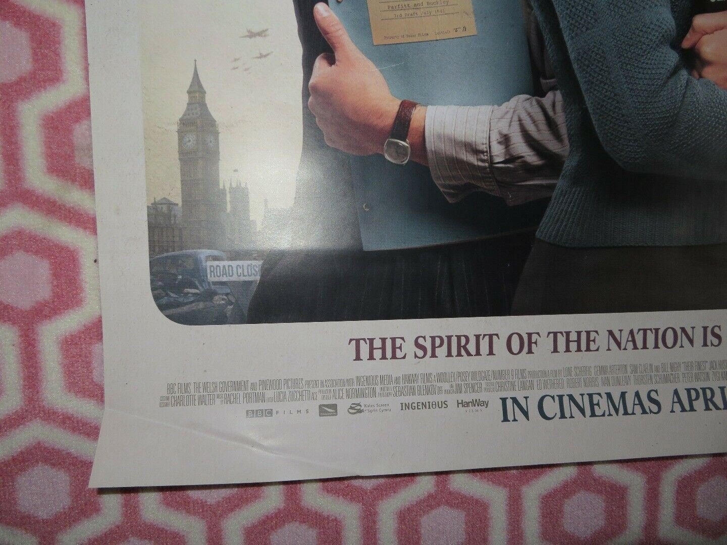THEIR FINEST UK ONE SHEET (27"x 41") ROLLED POSTER GEMMA ARTERTON 2016 Movie posters