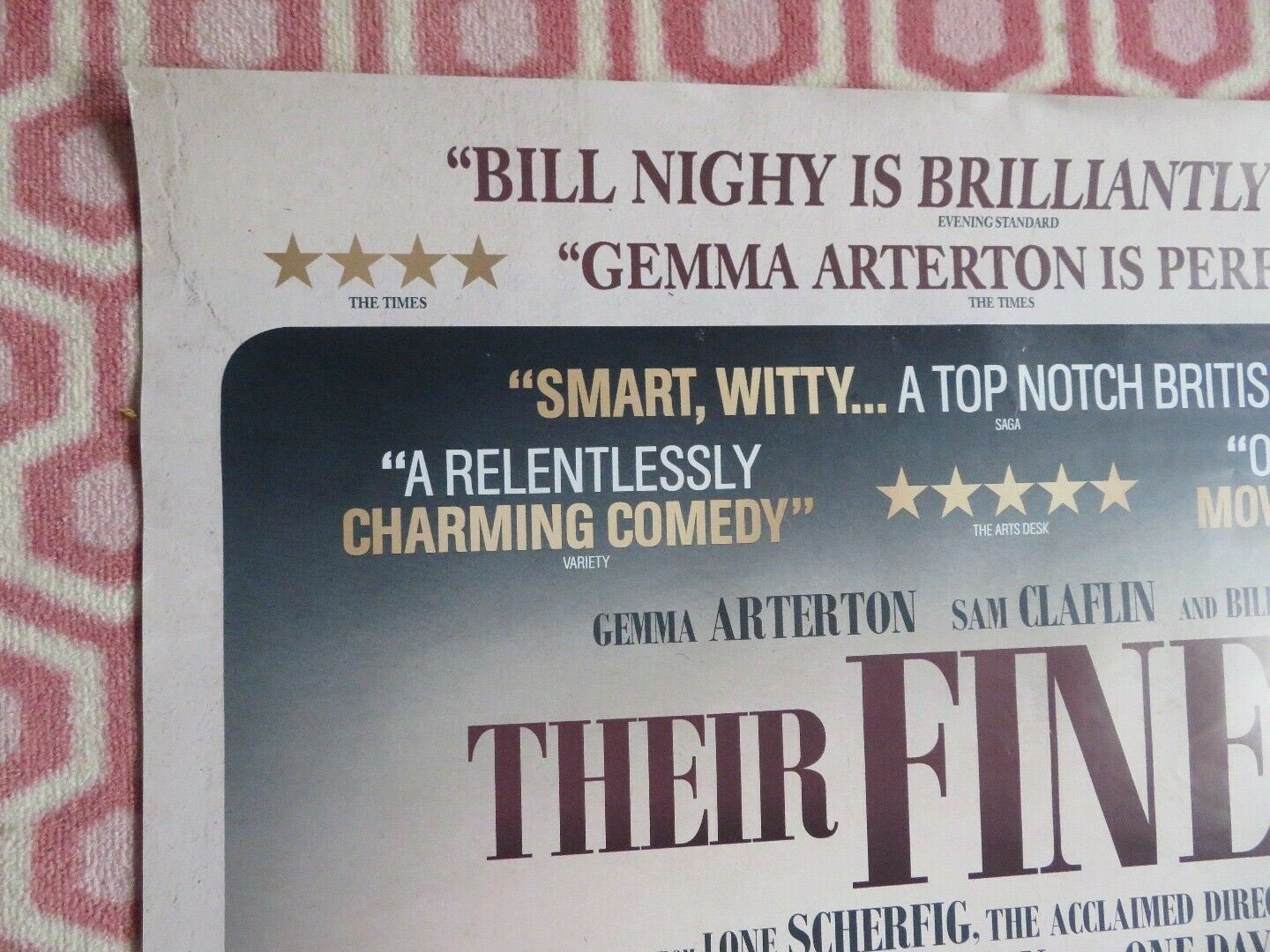 THEIR FINEST UK ONE SHEET (27"x 41") ROLLED POSTER GEMMA ARTERTON 2016 Movie posters