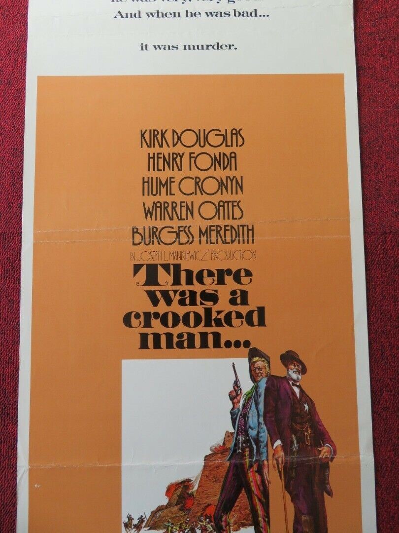 THERE WAS A CROOKED MAN US INSERT (14"x 36") POSTER KIRT DOUGLAS 1970 Movie posters