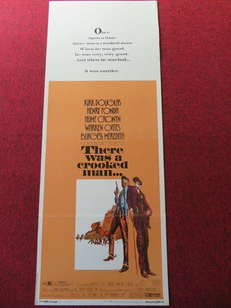 THERE WAS A CROOKED MAN US INSERT (14"x 36") POSTER KIRT DOUGLAS 1970 Movie posters