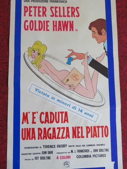 THERE'S A GIRL IN MY SOUP ITALIAN LOCANDINA (27.5"x13") POSTER P. SELLERS 1971 Movie posters