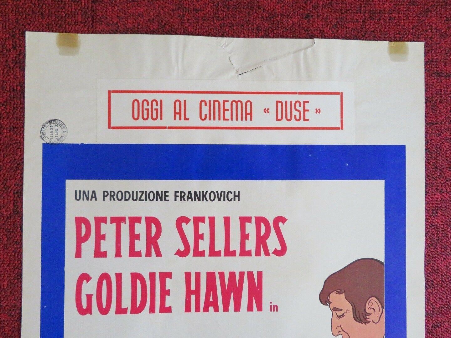 THERE'S A GIRL IN MY SOUP ITALIAN LOCANDINA (27.5"x13") POSTER P. SELLERS 1971 Movie posters