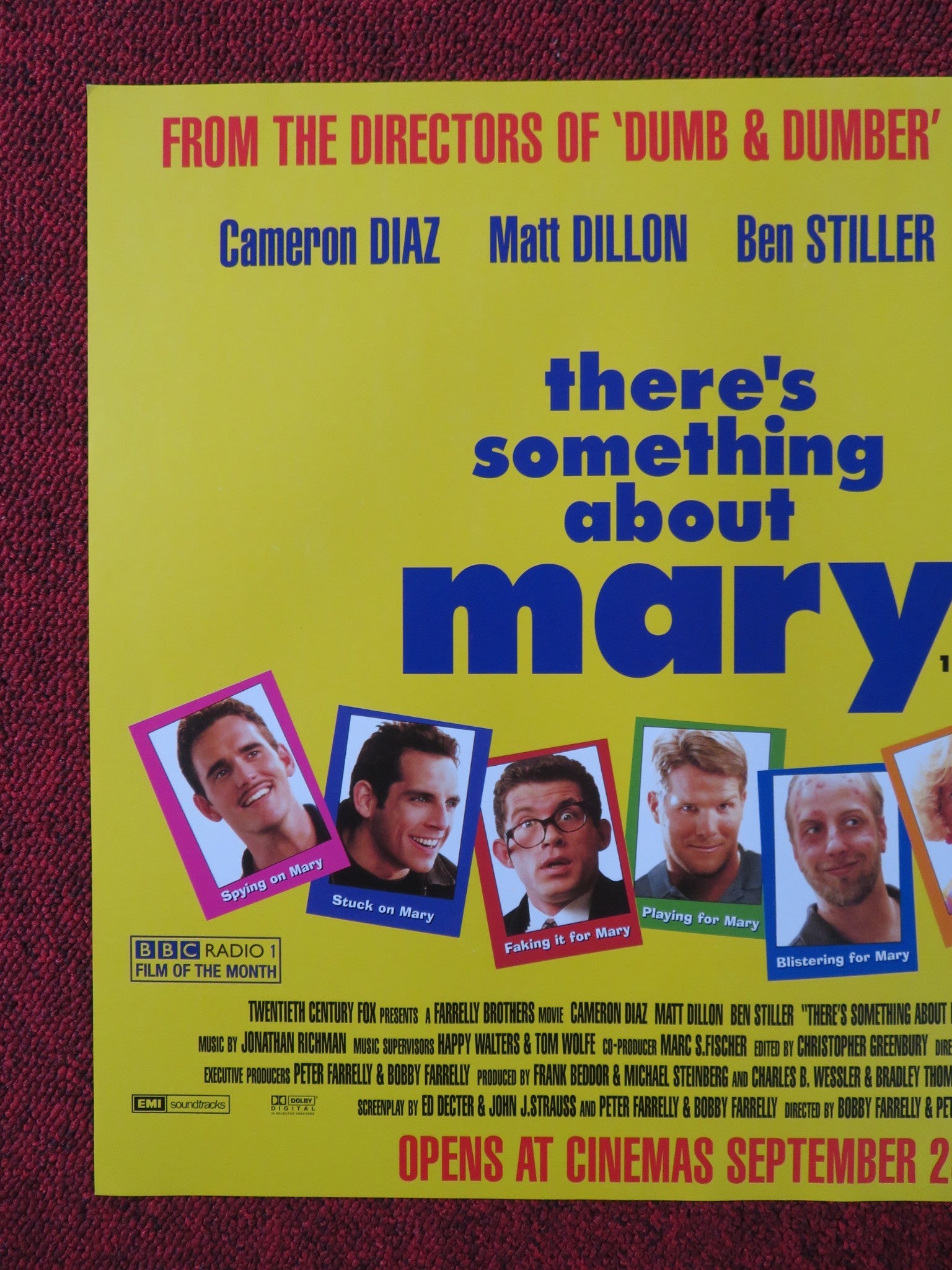 THERE'S SOMETHING ABOUT MARY UK MINI QUAD POSTER DIAZ MATT DILLON 1998 Rendezvous Cinema Movie posters