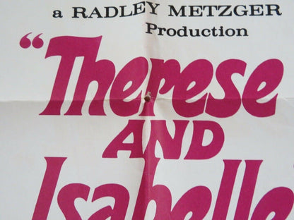 THERESE AND ISABELLE 1968 US ONE SHEET POSTER ESSY PERSSON ANNA GAEL Movie posters