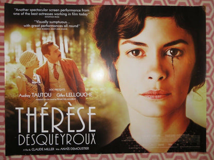 THERESE DEQUEYROUX QUAD (30"x 40") ROLLED POSTER AUDREY TATOU GILLES LELLOUCHE Movie posters