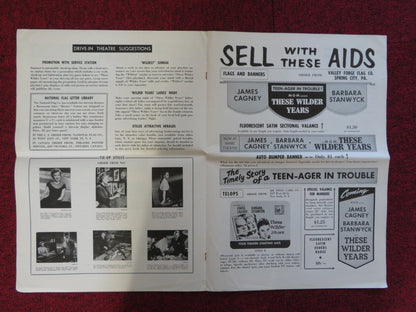 THESE WILDER YEARS UNCUT M.G.M FOLDED PRESS BOOK JAMES CAGNEY STANWYCK 1956 Rendezvous Cinema Movie posters