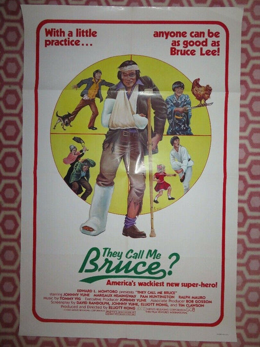 THEY CALL ME BRUCE? US ONE SHEET POSTER JONNY YUNE BRUCE LEE 1982 Movie posters