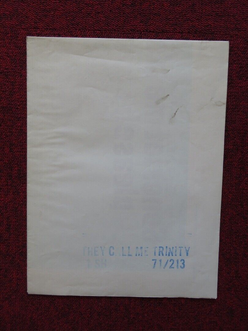 THEY CALL ME TRINITY FOLDED US ONE SHEET POSTER TERENCE HILL BUD SPENCER 1971 Movie posters