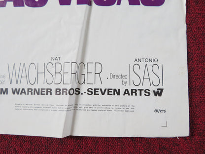 THEY CAME TO ROB LAS VEGAS FOLDED US ONE SHEET POSTER GARY LOCKWOOD E.SOMMER '68 Rendezvous Cinema Movie posters