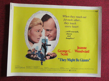 THEY MIGHT BE GIANTS US HALF SHEET (22"x 28") POSTER GEORGE C.SCOTT 1971 - Rendezvous Cinema