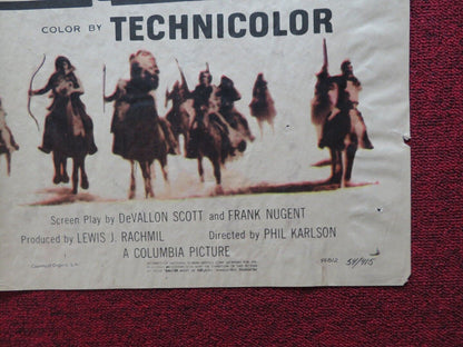 THEY RODE WEST FOLDED US ONE SHEET POSTER ROBERT FRANCIS DONNA REED 1954 Movie posters