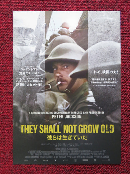 THEY SHALL NOT NOT GROW OLD JAPANESE CHIRASHI (B5) POSTER PETER JACKSON 2018 Rendezvous Cinema Movie posters