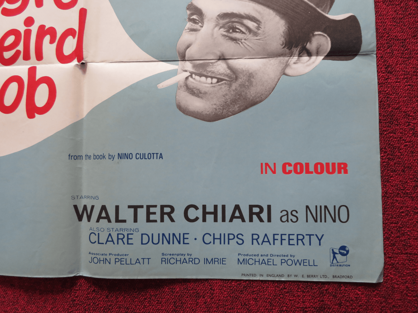 THEY'RE A WEIRD MOB FOLDED US ONE SHEET POSTER WALTER CHIARI CLAIRE DUNNE 1971 Rendezvous Cinema Movie posters