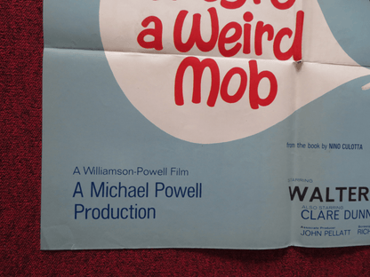 THEY'RE A WEIRD MOB FOLDED US ONE SHEET POSTER WALTER CHIARI CLAIRE DUNNE 1971 Rendezvous Cinema Movie posters