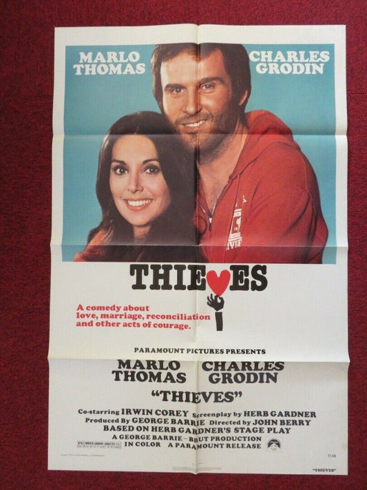 THIEVES FOLDED US ONE SHEET POSTER MARLO THOMAS CHARLES GRODIN 1977 Movie posters