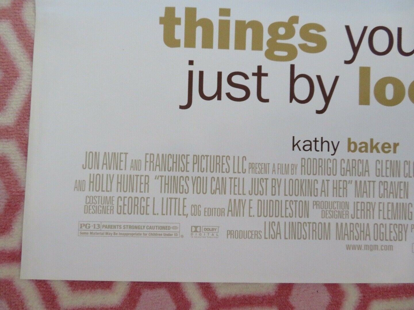 THINGS YOU CAN TELL JUST BY LOOKING AT HER US ONE SHEET POSTER 2000 Movie posters