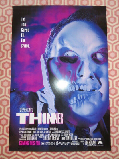THINNER US ONE SHEET ROLLED POSTER STEPHEN KING TOM HOLLAND 1996 Movie posters