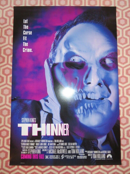 THINNER US ONE SHEET ROLLED POSTER STEPHEN KING TOM HOLLAND 1996 Movie posters