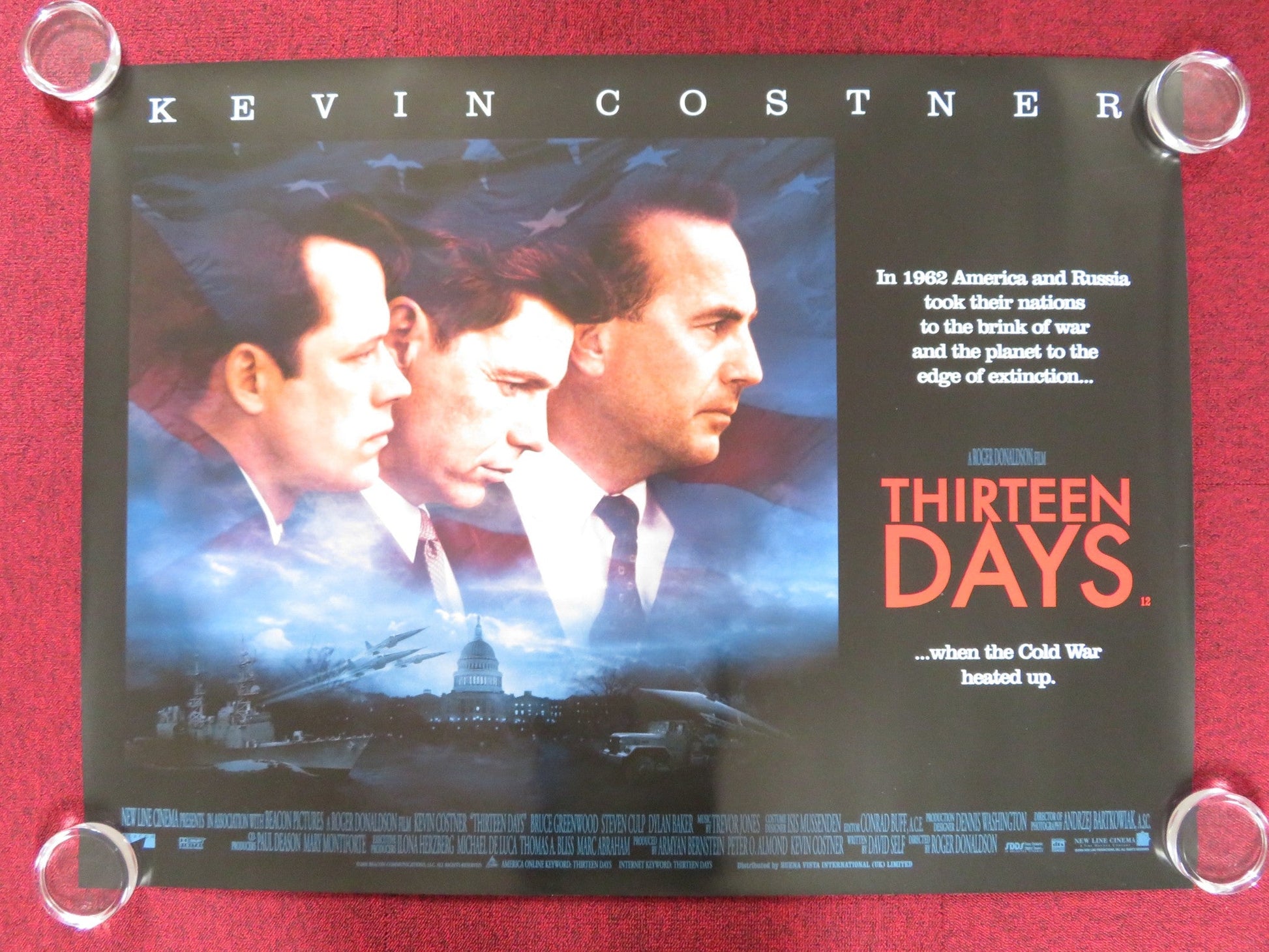 THIRTEEN DAYS UK QUAD (30"x 40") ROLLED POSTER KEVIN COSTNER SHAWN DRISCOLL 2000 Rendezvous Cinema Movie posters