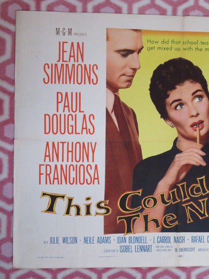 THIS COULD BE THE NIGHT US HALF SHEET (22"x 28") POSTER JEAN SIMMONS 1957 Movie posters