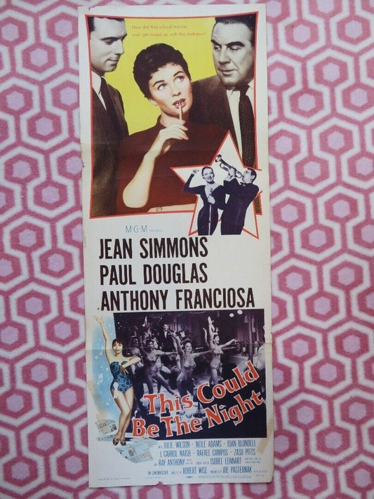 THIS COULD BE THE NIGHT US INSERT (14"x 36") POSTER JEAN SIMMONS P DOUGLAS 1957 Movie posters